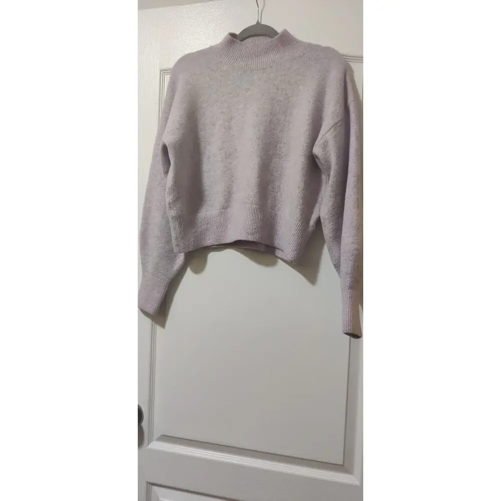 & Other Stories chunky wool blend sweater in pink melange cozy winter pastel
